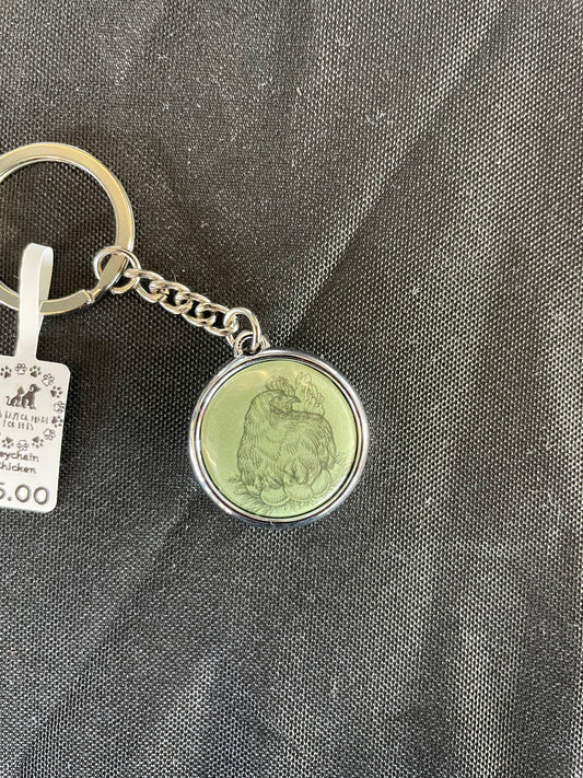 Double-Sided Pet Keychain - Chicken