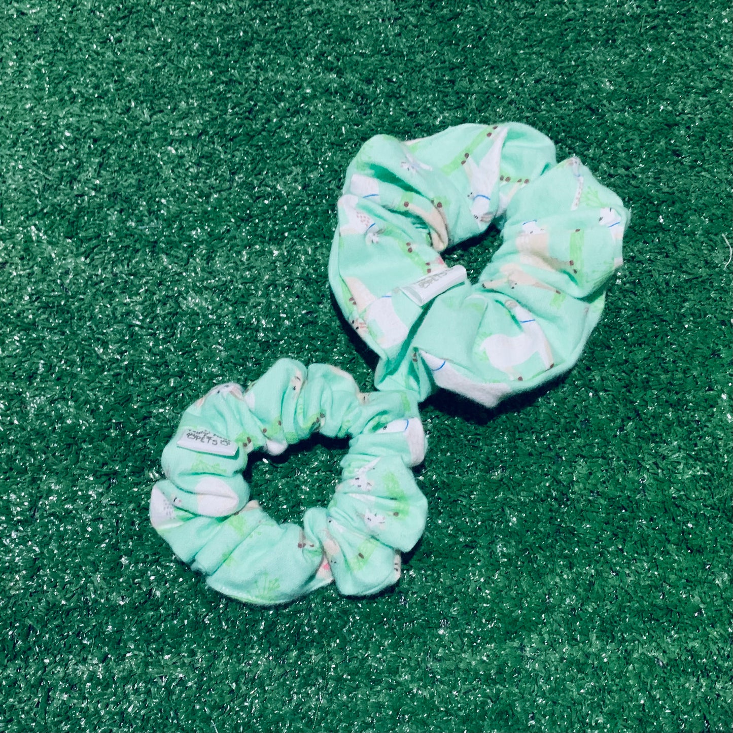 Totes My Goats Flannel Hair Scrunchie