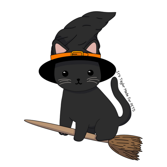 Witchy Black Cat 3” Sticker