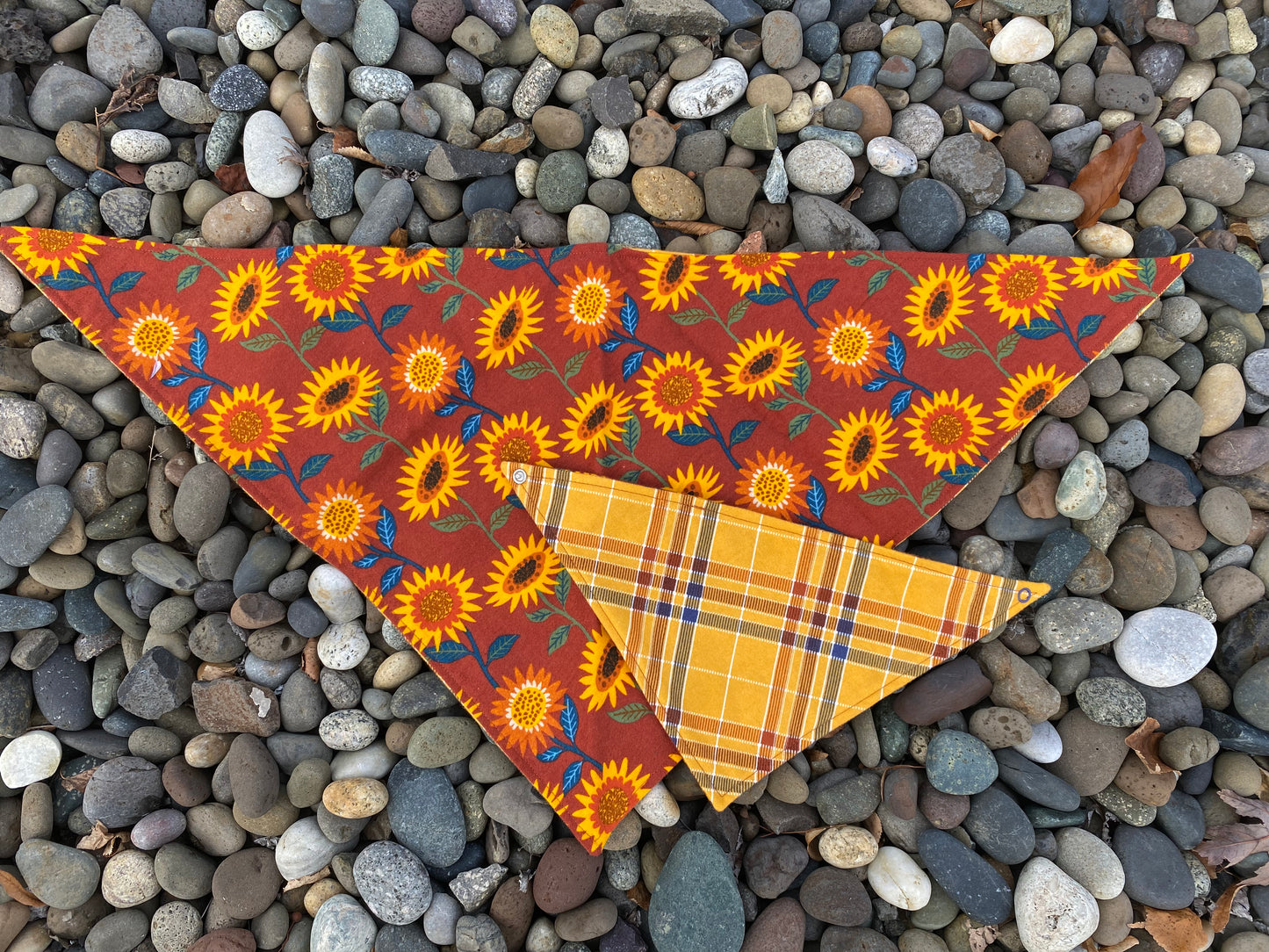 Standard Flannel Pet Bandanna - Sunflower Suprise