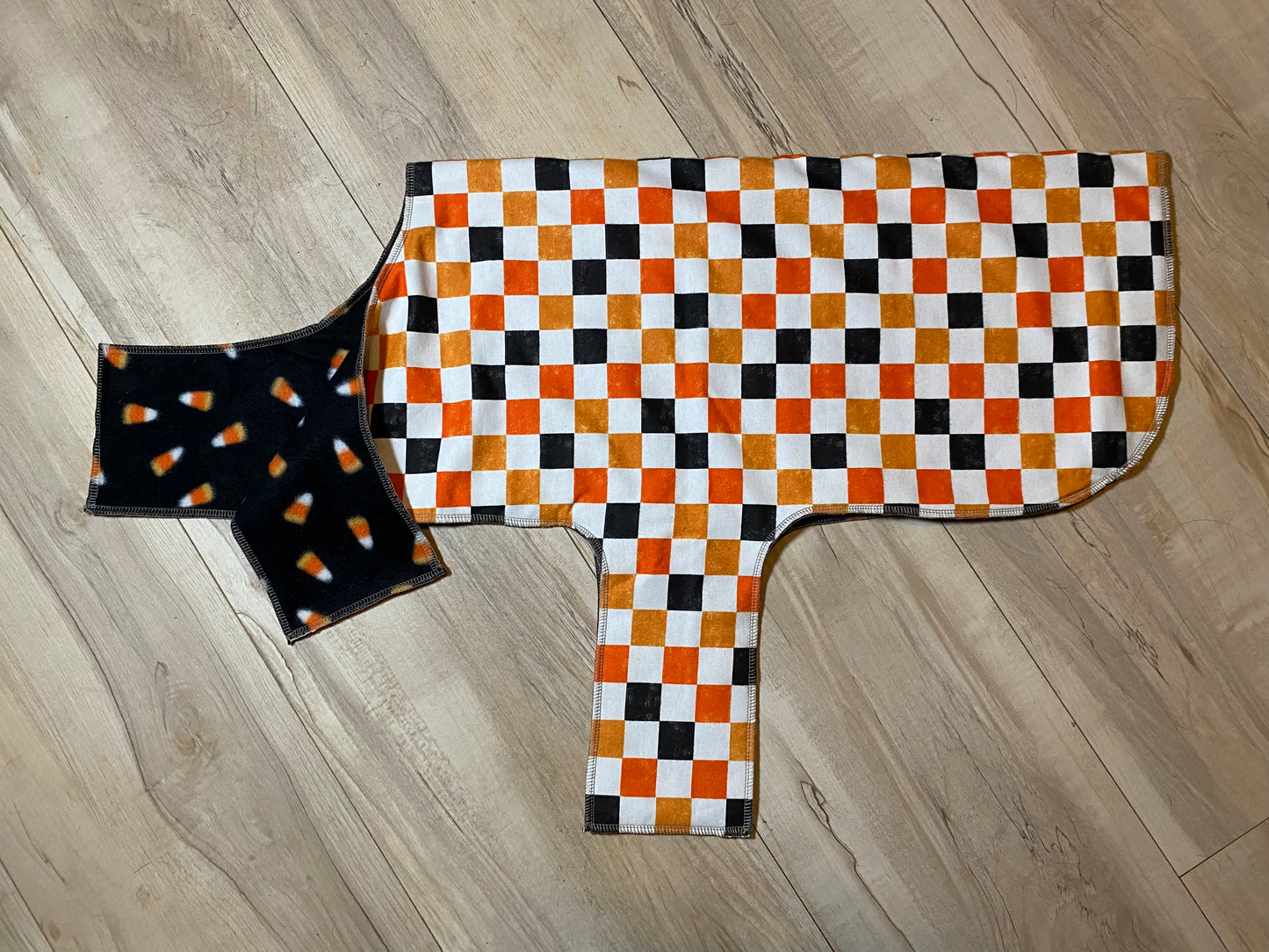 Standard Pet Coat - Candy Corn Checkerboard