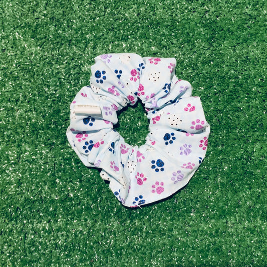 Pastel Paws Cotton Hair Scrunchie