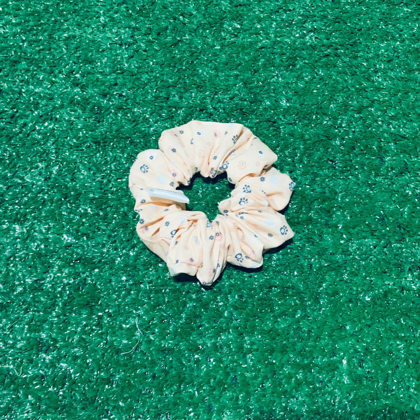 Peachy Paws Cotton Hair Scrunchie