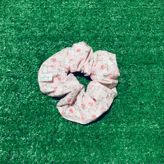 Playful Pigs Cotton Hair Scrunchie