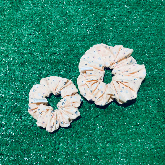 Peachy Paws Cotton Hair Scrunchie