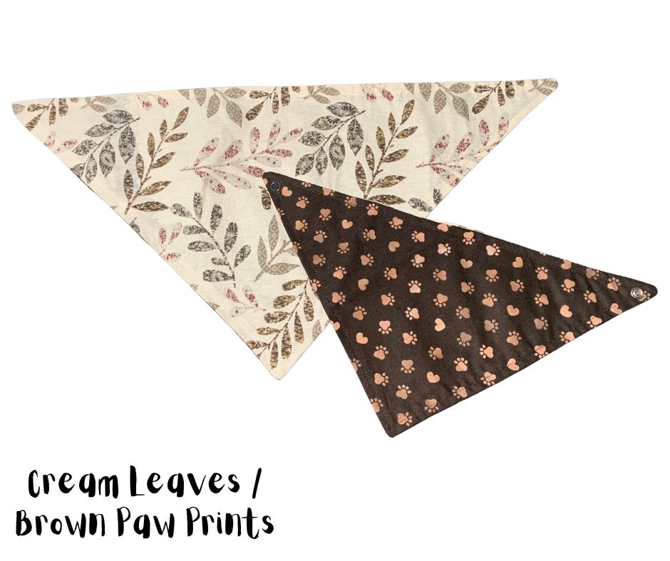 Standard Cotton Pet Bandanna - Nature's Prints