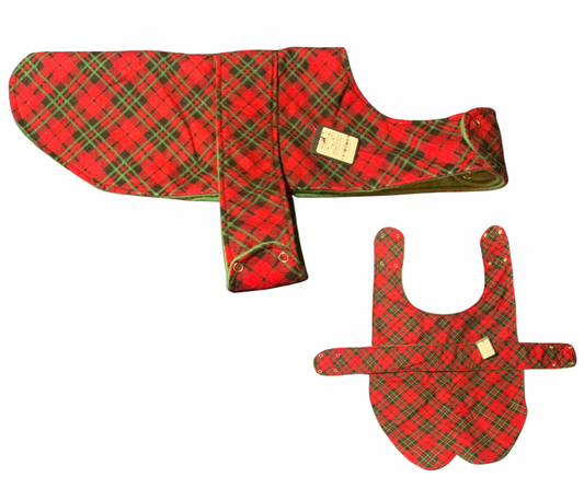 Deluxe Pet Coat - Holly Jolly Plaid