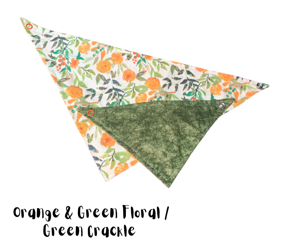 Standard Cotton Pet Bandanna - Citrus Grove